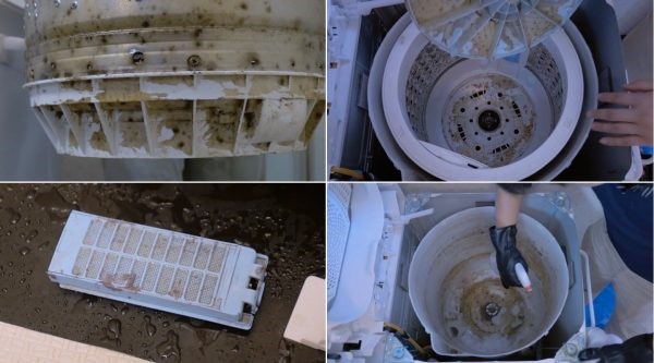 Vệ sinh máy giặt Dấu hiệu để biết rằng máy giặt quá bẩn cần vệ sinh ngay