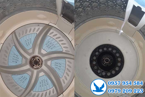 vệ sinh máy giặt Toshiba ở quận 2