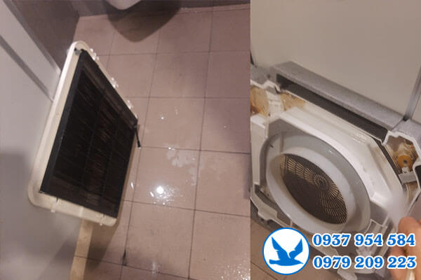 Vệ sinh máy lạnh âm trần tại Bình Dương